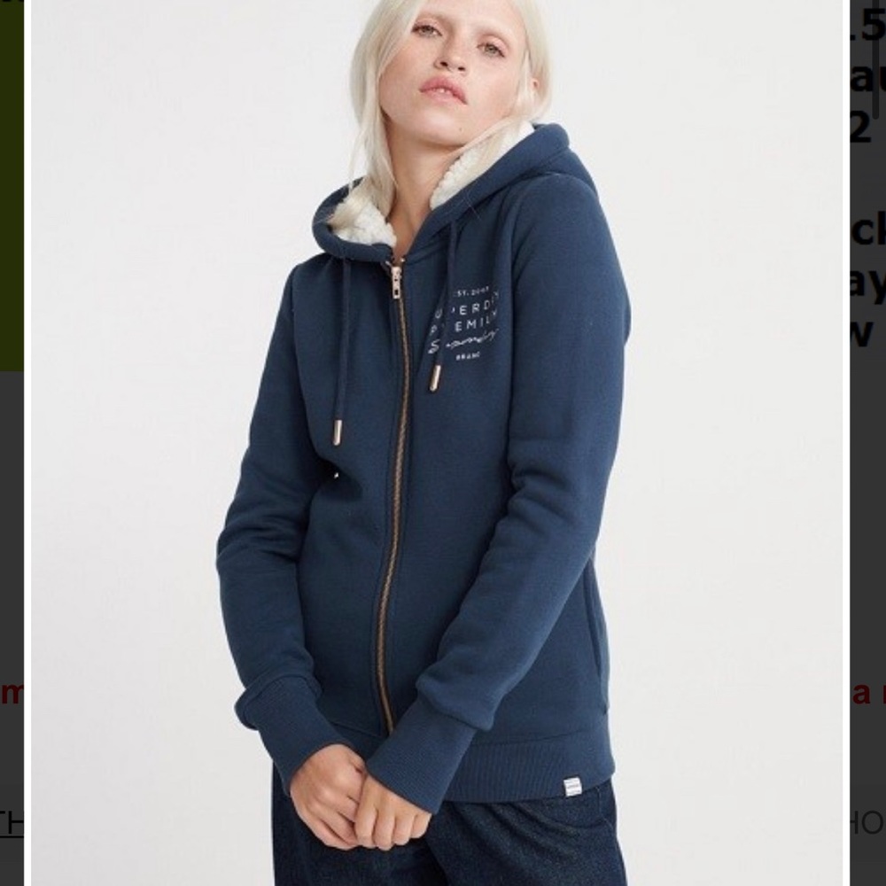 Brand new with tags size extra small Superdry Zip up hoodie